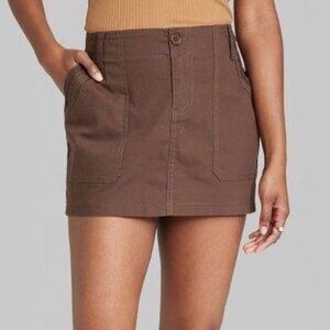 Like New Excellent Condition, SZ M, Cotton Mini Skirt, Brown